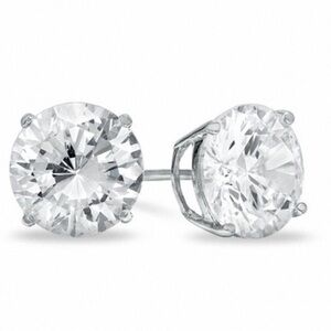 Brand New 14k White Gold Filled CZ Stud Earrings